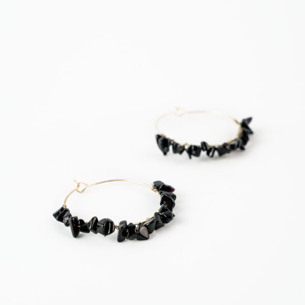 Black Tourmaline Jhumka
