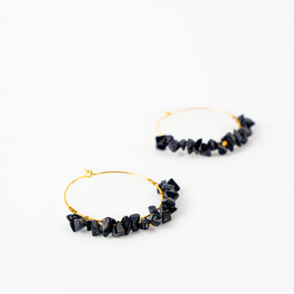 Blue Goldstone Jhumka