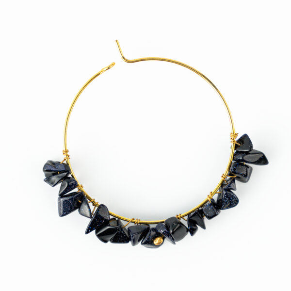 Blue Goldstone Jhumka