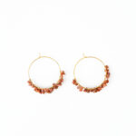 Golden Sunstone Jhumka