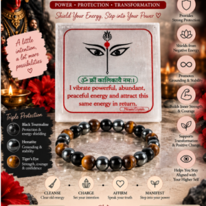 Kali Shakti Protection Manifestation Plate with Triple Protection Bracelet