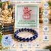 Saraswati Vidya Selenite Plate with Lapis Lazuli Bracelet