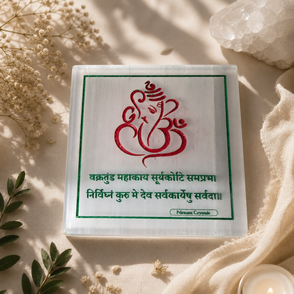 Affirmation Selenite Plate